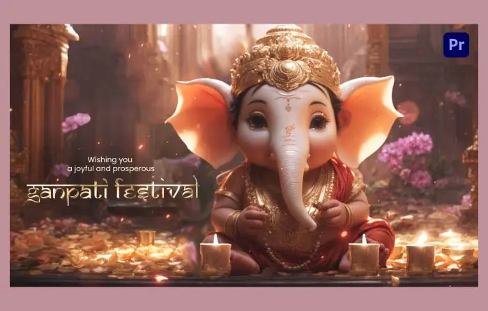 Vibrant 3D Ganesh Chaturthi Greetings Slideshow